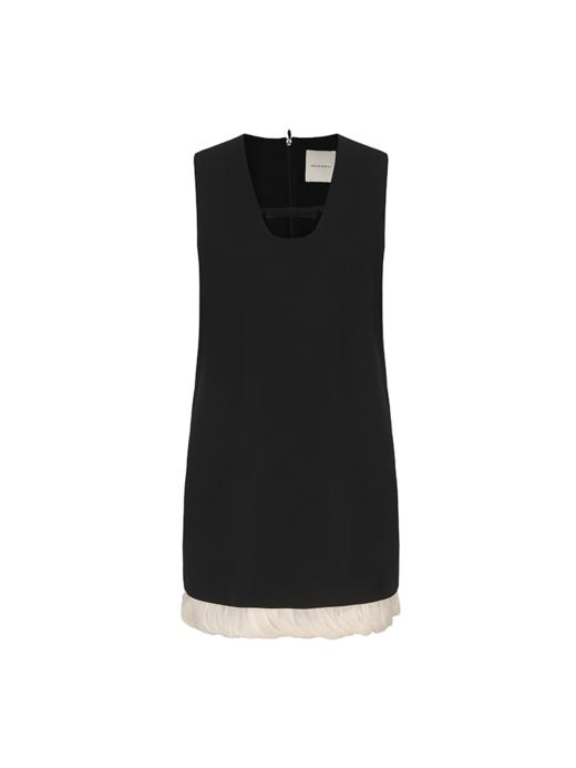 【失乐园】下摆柔纱拼接无袖A字连衣裙 商品图4