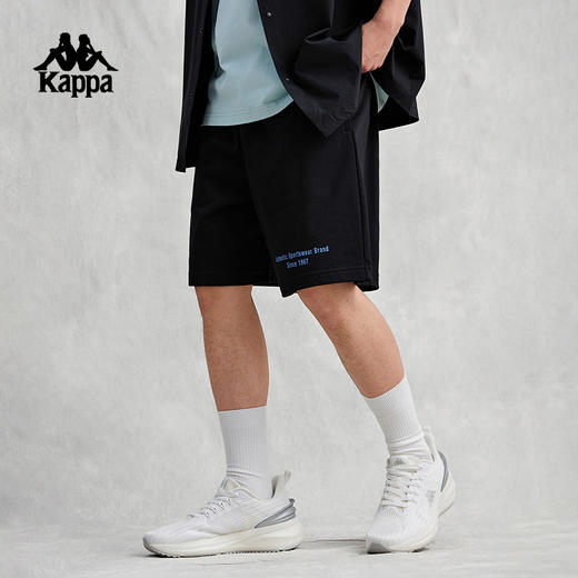 Kappa卡帕短裤2024新款男夏简约运动休闲裤字母篮球裤撞色五分裤K0E32DY30D 商品图3