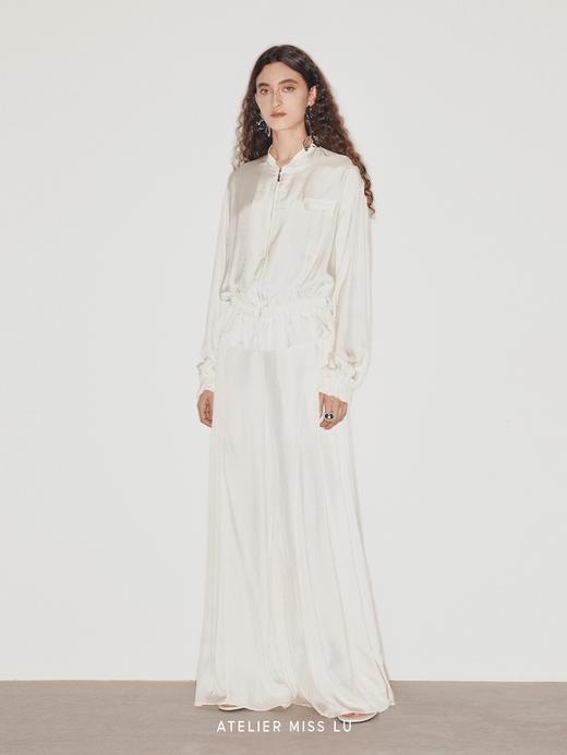 【海盐苏打】复古设计感拉链醋酸上衣 商品图1