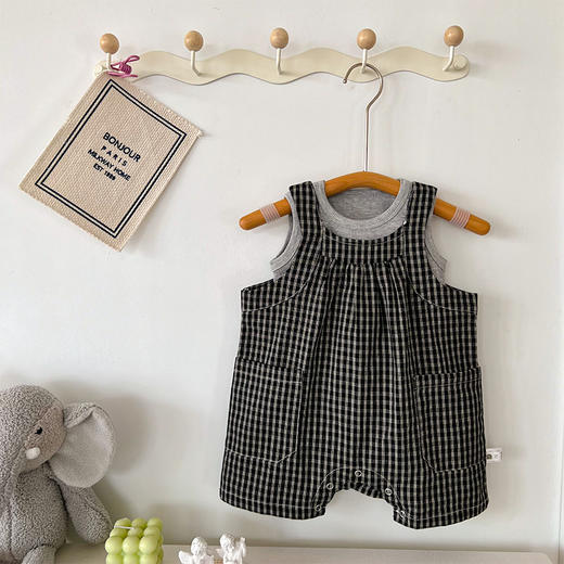 【宽松舒适，时髦新潮！】宝宝夏季新款套装无袖背心男童，韩版休闲宽松连体裤婴儿洋气两件套！ 商品图6