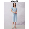 VIMAGE纬漫纪夏季新款法式复古泡泡袖V领收腰气质连衣裙V2107754 商品缩略图2