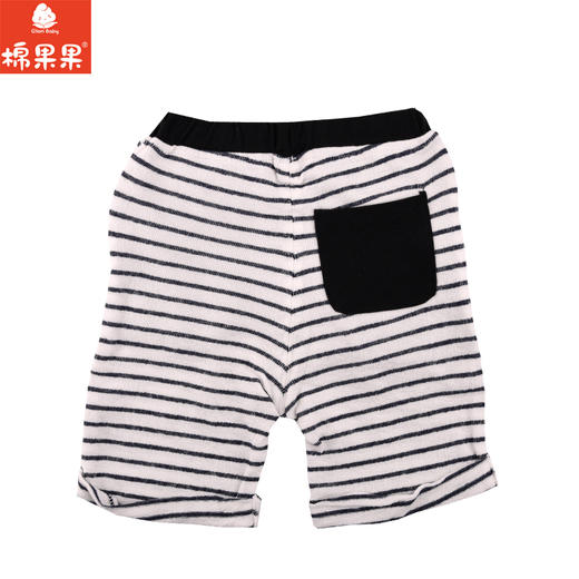 棉果果夏季男童条纹中裤短裤M212202218261 商品图3