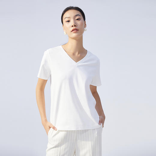 pure touch女士V领T恤1304241032 商品图2