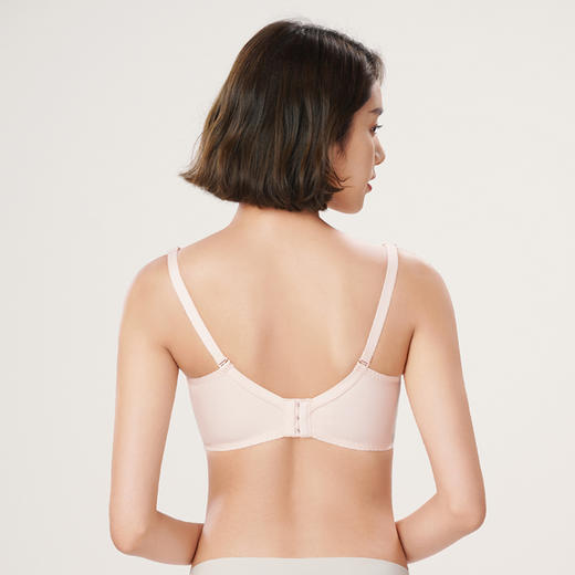 都市丽人自然舒适内衣女蕾丝文胸B杯适穿3/4杯薄款软钢圈三排扣LB42D6 商品图3