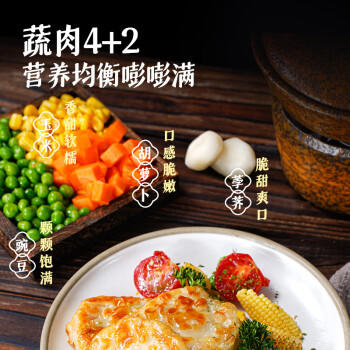 大希地鸡肉蔬菜饼400g*2 儿童营养早餐 低脂鸡胸肉饱腹健身 商品图3