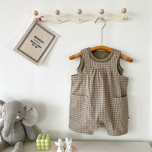 【宽松舒适，时髦新潮！】宝宝夏季新款套装无袖背心男童，韩版休闲宽松连体裤婴儿洋气两件套！ 商品图5