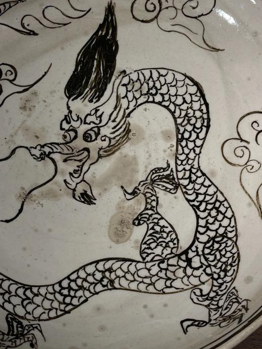 磁州窑褐绘龙纹大盘，顺丰包邮 商品图9