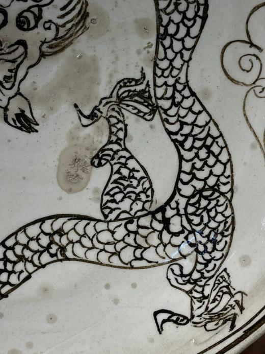 磁州窑褐绘龙纹大盘，顺丰包邮 商品图12