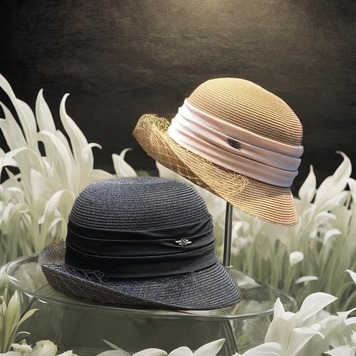 优品堂【雅韵悠扬】法式可上翘、可平戴网纱盆帽太阳帽 商品图14