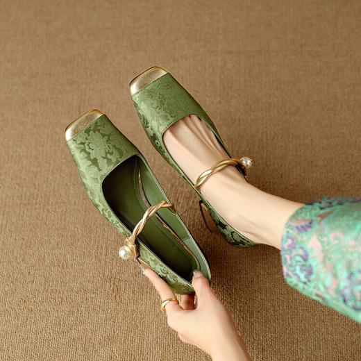 【预售5天】新中式国风玛丽珍，粗跟可搭旗袍单鞋DB&M5907 商品图0