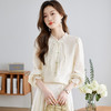 轻国风衬衫，法式立领长袖中式雪纺衫CC-QL-7741 商品缩略图3