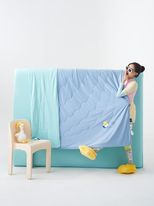 自然醒A类解放鸭力凉感蚕丝夏被凉感纱夏凉被抑菌空调被夏季薄款蚕丝被子可机洗LFS 商品图8