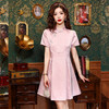 AHM-6520新中式重工提花粉色连衣裙夏季新款气质优雅甜美减龄旗袍裙 商品缩略图0
