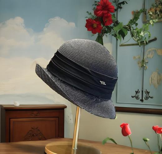 优品堂【雅韵悠扬】法式可上翘、可平戴网纱盆帽太阳帽 商品图7