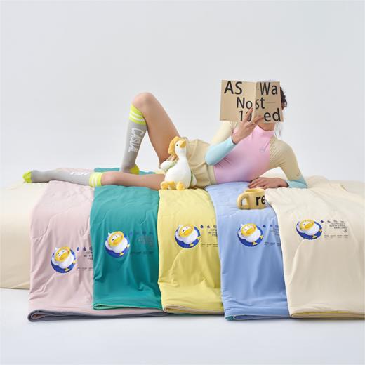 自然醒A类解放鸭力凉感蚕丝夏被凉感纱夏凉被抑菌空调被夏季薄款蚕丝被子可机洗LFS 商品图0