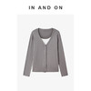 IN AND ON 2024新款 素语  醋酸绵羊毛撞白针织上衣54219 商品缩略图0