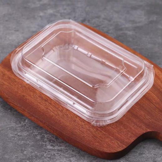 【50个】QS-027透明一体吸塑盒 蛋糕卷慕斯麻薯西点透明包装打包盒 商品图0