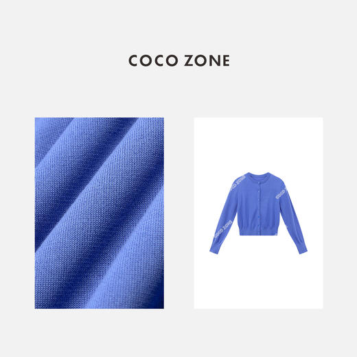 COCO ZONE时尚圆领单排扣针织开衫百搭休闲上衣CC1B0769 商品图2