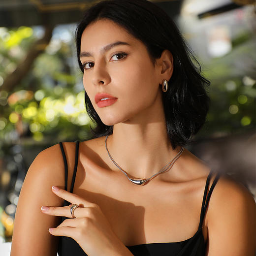 【张雨绮同款】Retro Chic意大利复古时尚首饰 小水滴戒指 商品图2