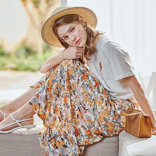 欧芮儿2020夏装 高腰显瘦半身裙女 商品图1