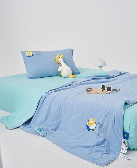 自然醒A类解放鸭力凉感蚕丝夏被凉感纱夏凉被抑菌空调被夏季薄款蚕丝被子可机洗LFS 商品图11