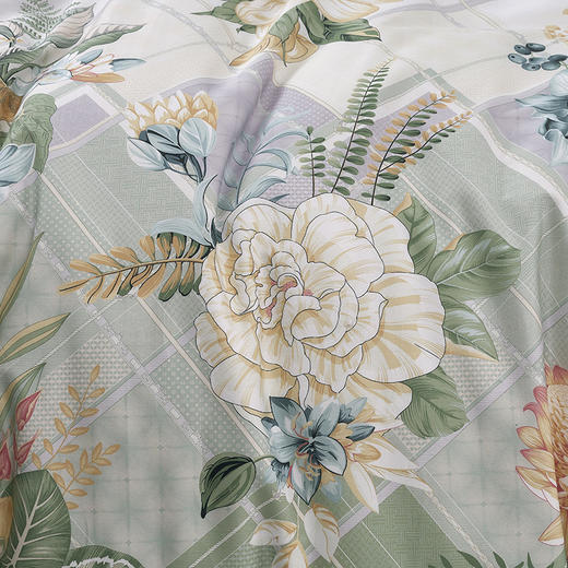 【6F】富安娜床单四件/木槿萱，绿色 商品图4