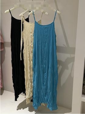 【门店同款】ENJOY夏季南法-设计感褶皱吊带裙 157155334