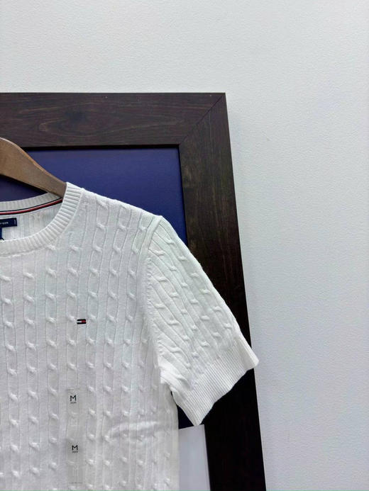 更多新色加入！！！¥350美国直邮Tommy女士麻花螺纹针织衫短袖 商品图5