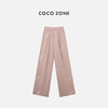 COCO ZONE2024夏季纯色松紧腰休闲裤百搭阔腿直筒裤CC1B0736 商品缩略图0