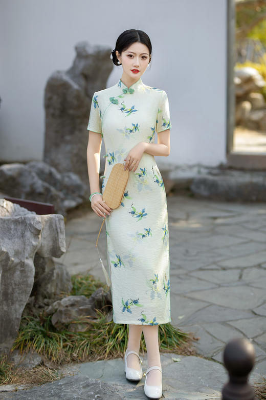 天丝麻旗袍改良年轻少女旗袍日常复古高级感ZA208 商品图3