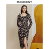 【商场同款】MAXRIENY玫瑰印花高腰开叉包臀半裙复古优雅裙子女(货号:MC88SK006) 商品缩略图3