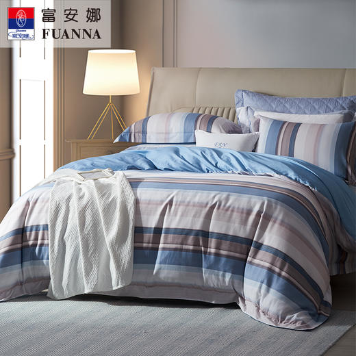 【6F】富安娜床单四件\卡罗风情，蓝 商品图0