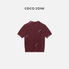 COCO ZONE2024纽扣设计Polo领短袖针织衫百搭休闲上衣CC1B0788 商品缩略图1