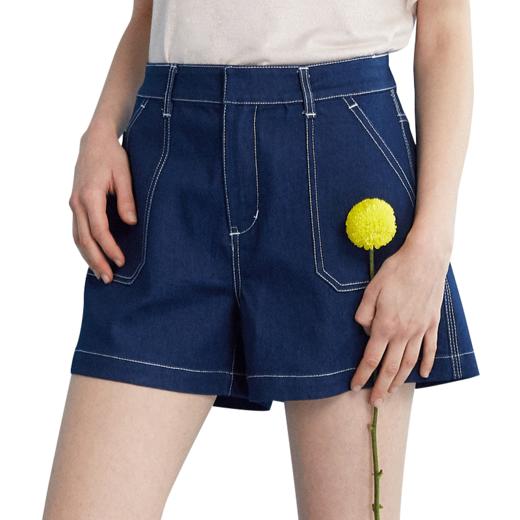 欧芮儿 2018夏装新款韩版显瘦直筒高腰阔腿热裤女牛仔短裤女夏 商品图3