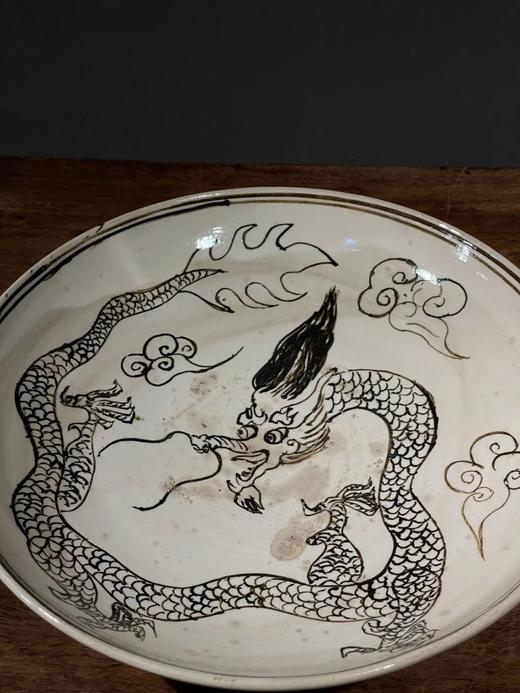 磁州窑褐绘龙纹大盘，顺丰包邮 商品图10