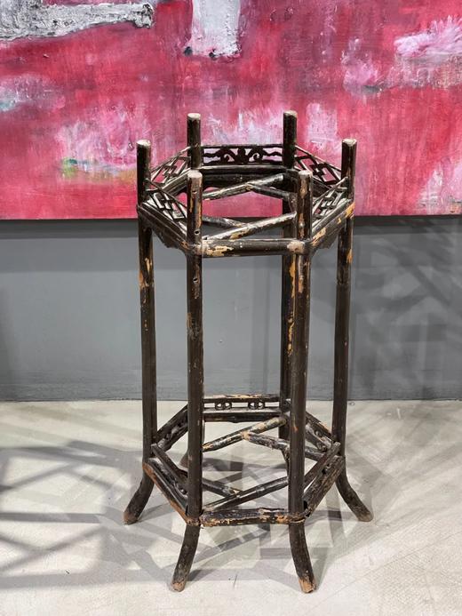 竹制六方灯笼型水盆架，顺丰包邮 商品图2