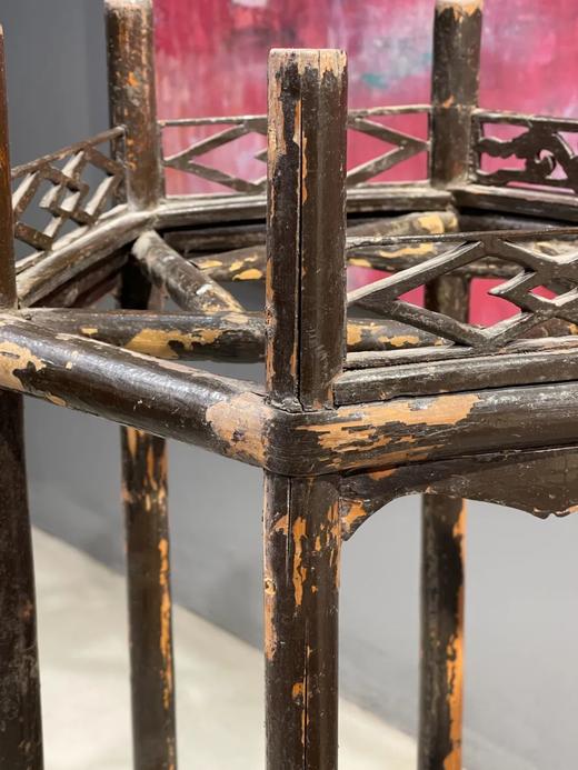 竹制六方灯笼型水盆架，顺丰包邮 商品图8