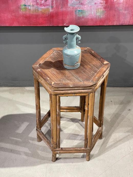 竹制六方高几，顺丰包邮 商品图0