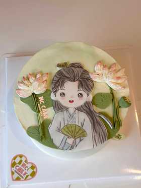李莲花人物翻糖手绘蛋糕