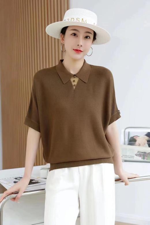 女天丝反领针织T918 商品图3