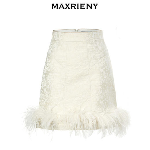 MAXRIENY宫廷浮雕复古感半身裙高腰包臀短裙冬裙(货号:MC87SK787) 商品图4
