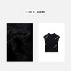 COCO ZONE2024夏季纯色镂空透气波浪边无袖针织衫上衣CC1A0488 商品缩略图2
