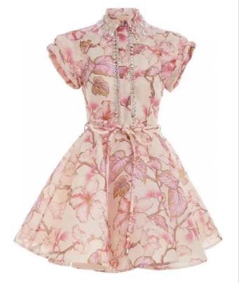 【门店同款】ENJOY夏季水晶领真丝丝麻礼服裙 157144918 商品图0