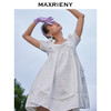 MAXRIENY蝴蝶仙子连衣裙夏白色方领娃娃短裙显瘦(货号:MC87DR323) 商品缩略图1