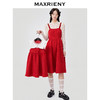 MAXRIENY女童装春款新年红无袖连衣裙翻领娃娃裙(货号:MK87DR001) 商品缩略图2