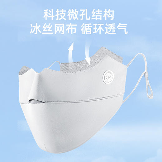 【新品上市】女士防晒口罩夏季冰丝防晒面罩全脸女可水洗遮阳护眼角脸罩防紫外线口罩 商品图3