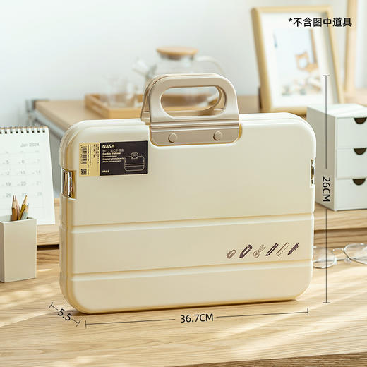 新升级手提奶油风文件袋文件夹A4书法资料袋试卷资料收纳风琴包 商品图5