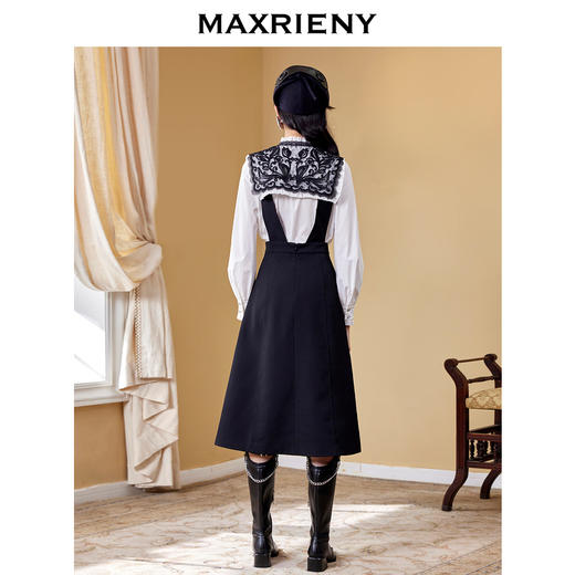 MAXRIENY复古A字公主裙秋季华夫格伞摆背带短裙(货号:MC87SK533) 商品图2