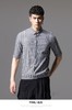 PINLI品立2024夏季新款男士尖领休闲条纹中袖衬衫上衣B242113065 商品缩略图0
