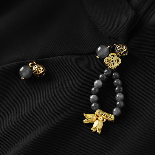 复古新中式，改良针织弹力显瘦遮肉连衣裙WLZD-2413203 商品图2